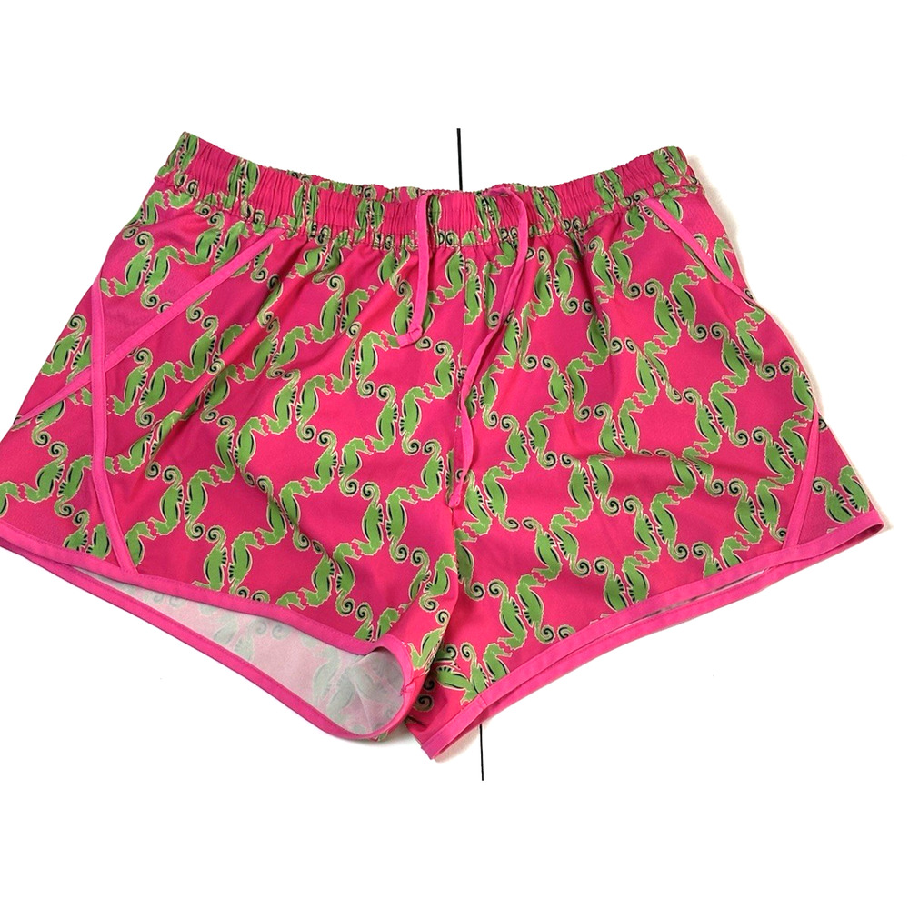 Zelos Women's Athletic‎ Shorts Size M Pink and Green Swordfish Running Shorts